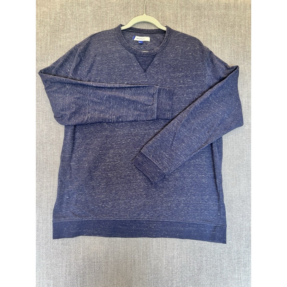 Artefact Men's XL Blue Crewneck Sweatshirt Pullover Heathered Casual